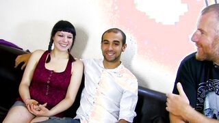 French amateur lovers does their first casting scene