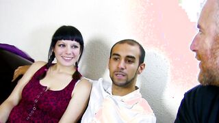 French amateur lovers does their first casting scene