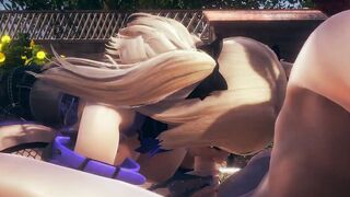 Genshin Impact Animated - point of view Fischl Fellatio and cum at her face - Japanese chinese Manga Cartoon Game Porn