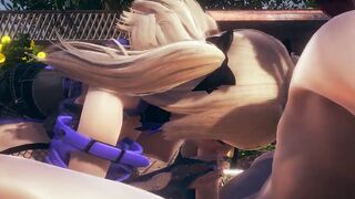 Genshin Impact Animated - point of view Fischl Fellatio and cum at her face - Japanese chinese Manga Cartoon Game Porn