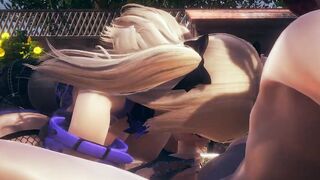Genshin Impact Animated - point of view Fischl Fellatio and cum at her face - Japanese chinese Manga Cartoon Game Porn