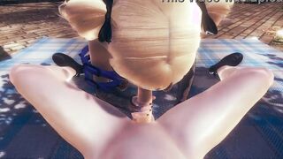 Genshin Impact Animated - point of view Fischl Fellatio and cum at her face - Japanese chinese Manga Cartoon Game Porn