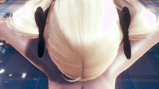 Genshin Impact Animated - point of view Fischl Fellatio and cum at her face - Japanese chinese Manga Cartoon Game Porn