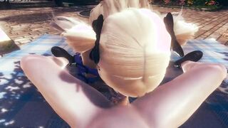 Genshin Impact Animated - point of view Fischl Fellatio and cum at her face - Japanese chinese Manga Cartoon Game Porn