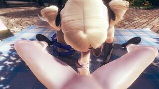 Genshin Impact Animated - point of view Fischl Fellatio and cum at her face - Japanese chinese Manga Cartoon Game Porn