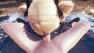 Genshin Impact Animated - point of view Fischl Fellatio and cum at her face - Japanese chinese Manga Cartoon Game Porn
