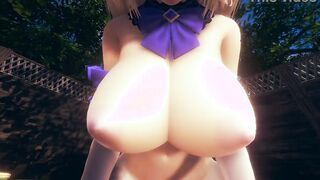Genshin Impact Animated - pov Fischl cowgirl fucking - Japanese eastern Manga Hentai Game Porn