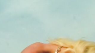 Hungry blonde skank ride dick on the tennis court like a real cowgirl