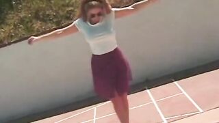 Hottie Goddess with nice round butt gets her twat licked from the back