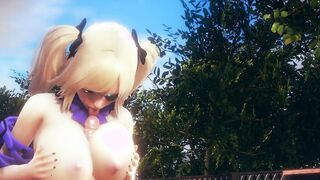 Genshin Impact Cartoon - pov Fischl Boobjob licking - Japanese oriental Manga Hentai Game Porn