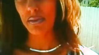 sexy cuttie loving as a long pole penetrated soak twat outdoor