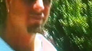sexy cuttie loving as a long pole penetrated soak twat outdoor
