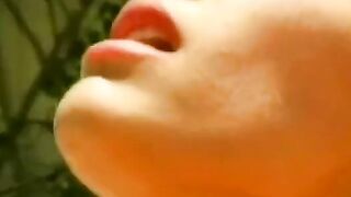 sexy cuttie loving as a long pole penetrated soak twat outdoor
