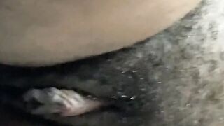 Curvy n Big Boobed African Hottie Masturbating into a Outdoors Restroom