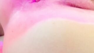unshaved cunt 19 yo sex toy into butt close up