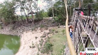 Thin amateur Thai 18 year old Cherry needs more fun on a huge euro penis