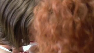 freaky students have 3 way inside sharing apartment
