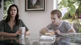 Lusty huge breasts stepmom banged! rough by son