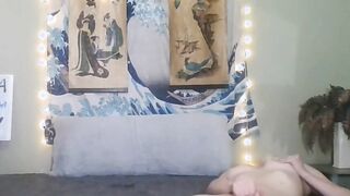 Slim Red Bj Stripping + finger fuck