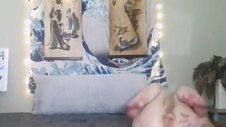 Slim Red Bj Stripping + finger fuck