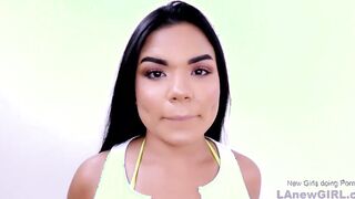 Crazy Hot Hispanic gets to suck big dick at audition