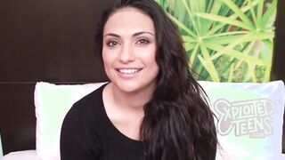 This dark hair 18 year old has nice natural D cup melons
