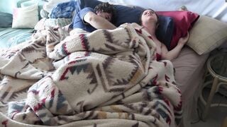 Stepson wakes up with stepmom inside the bed and fucks the wrong hole