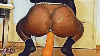 Oh Lawd!! This ANAL BIMBO gets busy with a Monster Vibrator