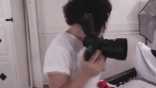 Huge melons mom fucks celeb with strap on