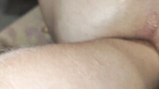 The blonde gets anal with a long african dick, and then fisting into her butt, while