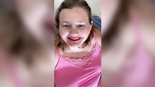BBW having fun tape games while having fun with myself