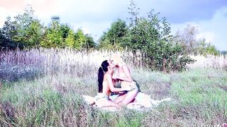 Adorable Pure Barely Legal seduce to Outdoors Dyke Sex by Tiny Classmate