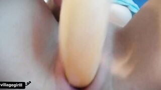 hot Punjab women put a banana into her snatch - Village women