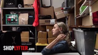 Shoplyfter - Thin Blonde hot Emma Hix Give Her Cunt To Security Officer To Got Out