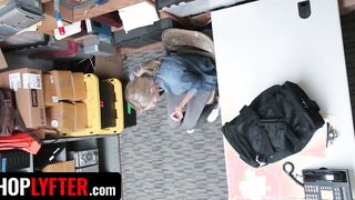 Shoplyfter - Thin Blonde hot Emma Hix Give Her Cunt To Security Officer To Got Out