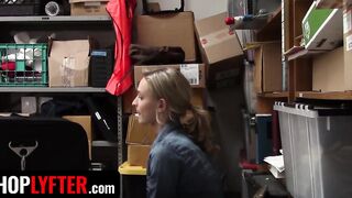 Shoplyfter - Thin Blonde hot Emma Hix Give Her Cunt To Security Officer To Got Out