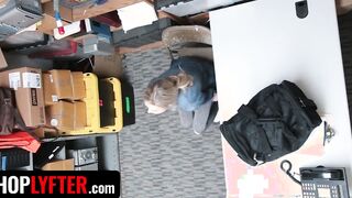 Shoplyfter - Thin Blonde hot Emma Hix Give Her Cunt To Security Officer To Got Out