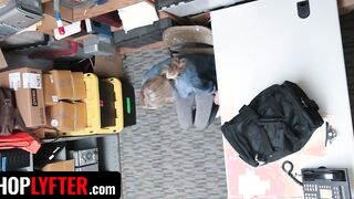 Shoplyfter - Thin Blonde hot Emma Hix Give Her Cunt To Security Officer To Got Out