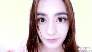 Teenagers gets banged doggie with strap on at audition
