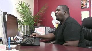 Natural titted Victoria Lawson gets nailed inside the office