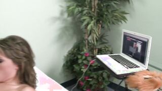 Natural titted Victoria Lawson gets nailed inside the office