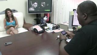 Natural titted Victoria Lawson gets nailed inside the office