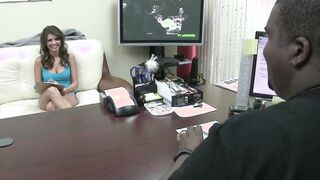 Natural titted Victoria Lawson gets nailed inside the office