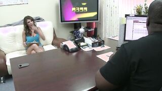 Natural titted Victoria Lawson gets nailed inside the office