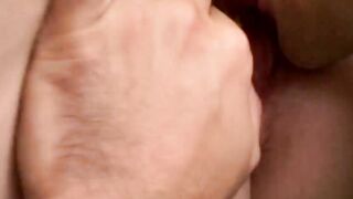 My friend looks at me differently, I stretched my legs and put my tongue into my vagina