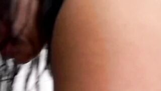My friend looks at me differently, I stretched my legs and put my tongue into my vagina