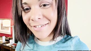 Ebony teenagers gets intimate