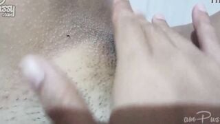 pov selfie of an chinese teens touching her cunt
