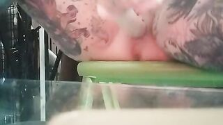 Gothic Cougar Sex Toys Herself to a Creamy Finish