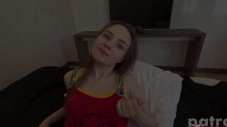 STEPSISTER DREAMS ABOUT STEPBROTHER WHILE HE FUCKS HER AND CUM IN